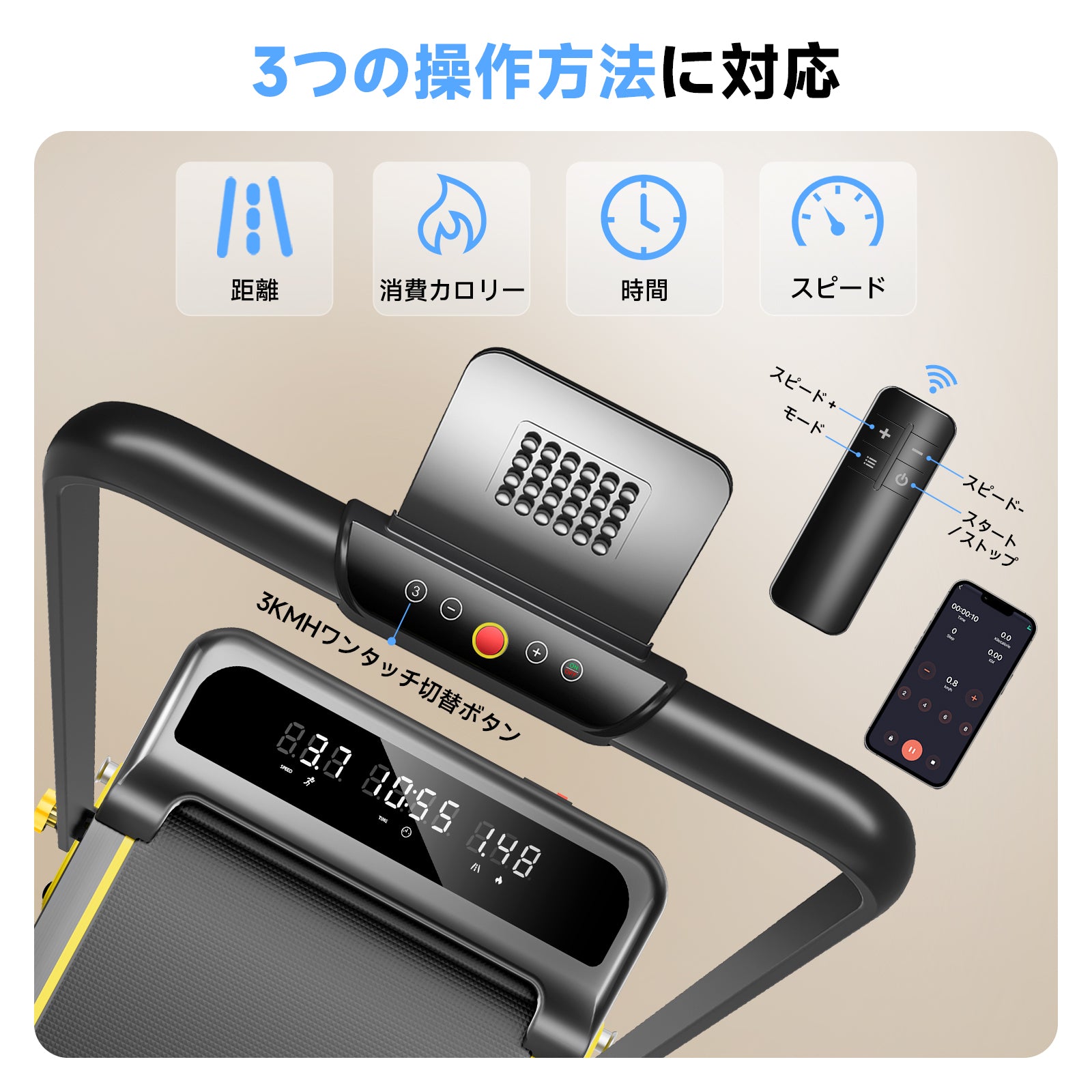 YPOO ルームランナー 家庭用 MAX8km/h 【2025年 日本初上陸】 折りたたみ式 ランニングマシン 3段階手動傾斜 ウォーキングマシン 静音 アプリ連動 リモコン付き コンパクト収納 男女兼用 高齢者対応 組立簡単 (黒ですZP01)